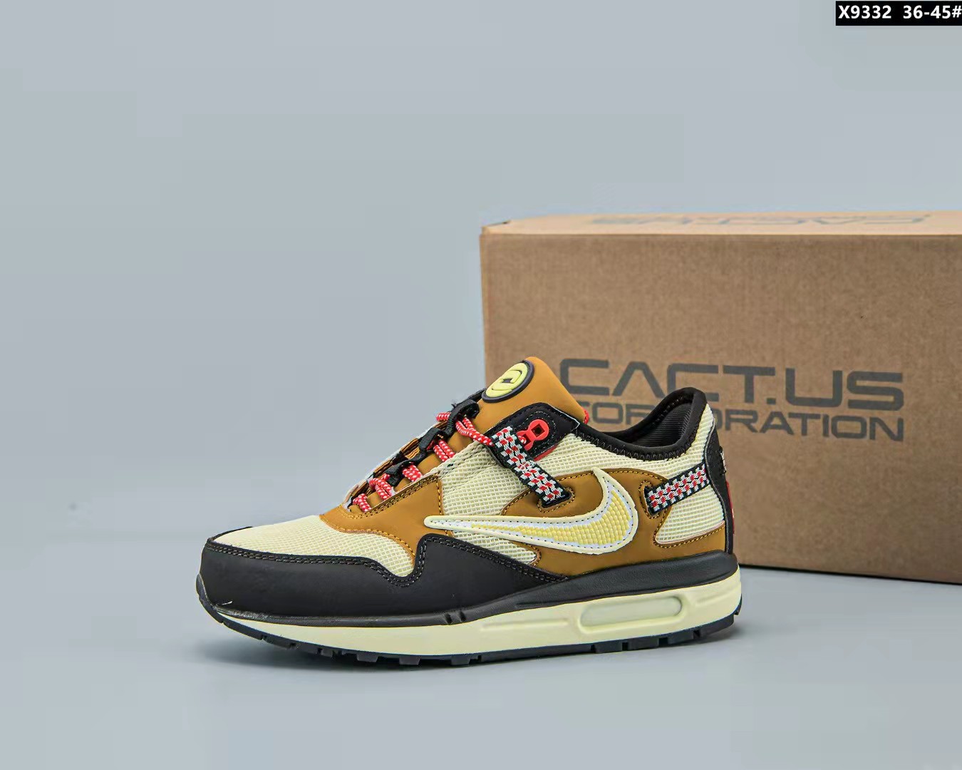 New Nike Air Max 1 Yellow Black Red Shoes - Click Image to Close